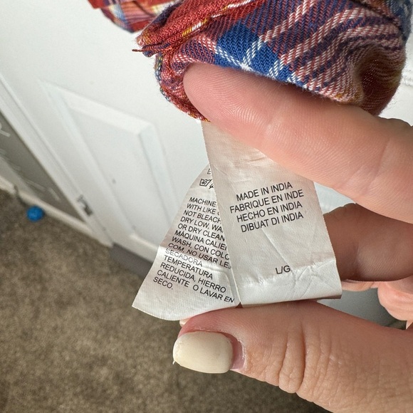 LUCKY BRAND Mens Western Plaid Classic Fit Pearl Snap Button Down Shirt Size L - Picture 7 of 9